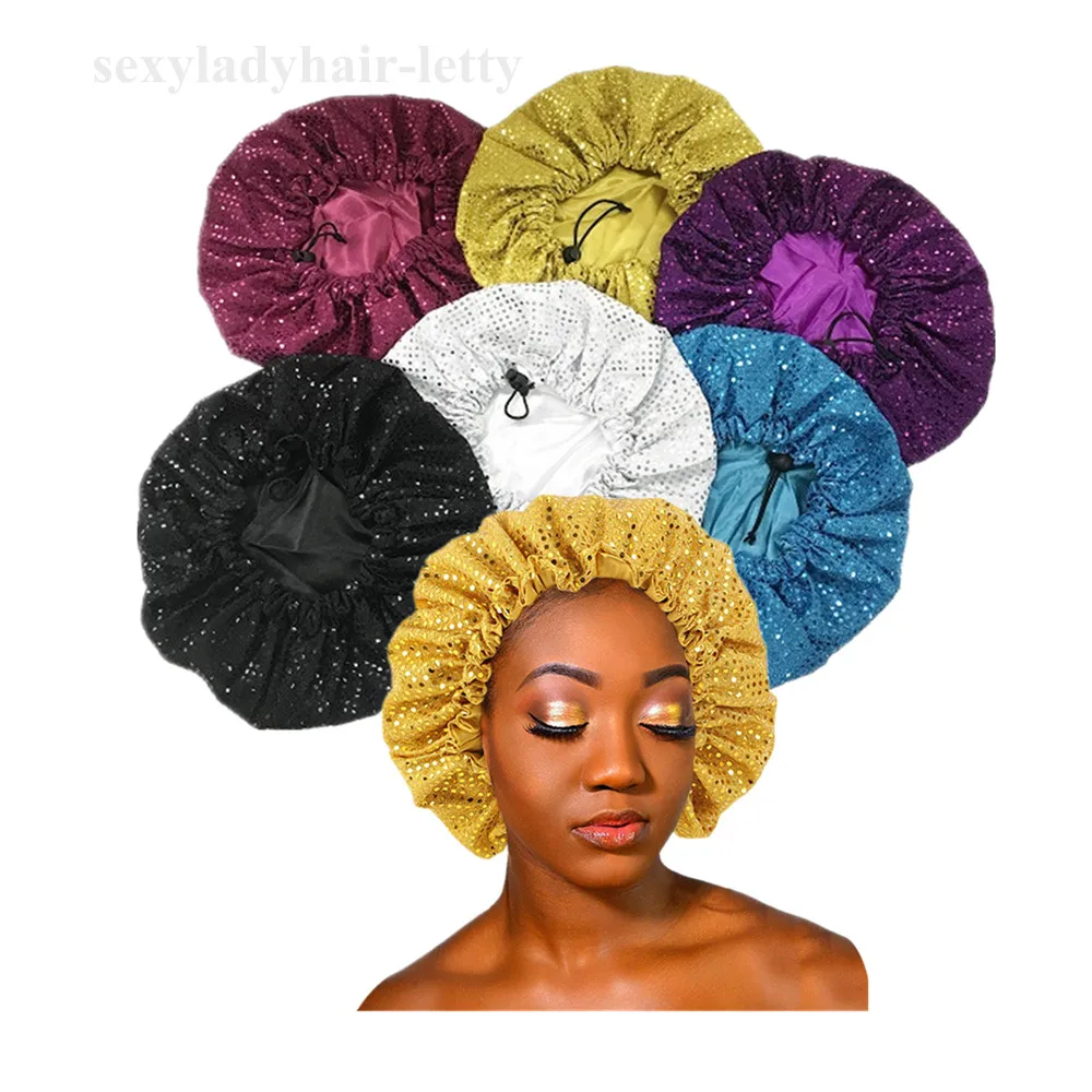 Wholesale Wholesale Silk Designer Bonnet hair sleeping women satin Hair Bonnets  Silk Custom Logo Luxury Hair Bonnet From m.