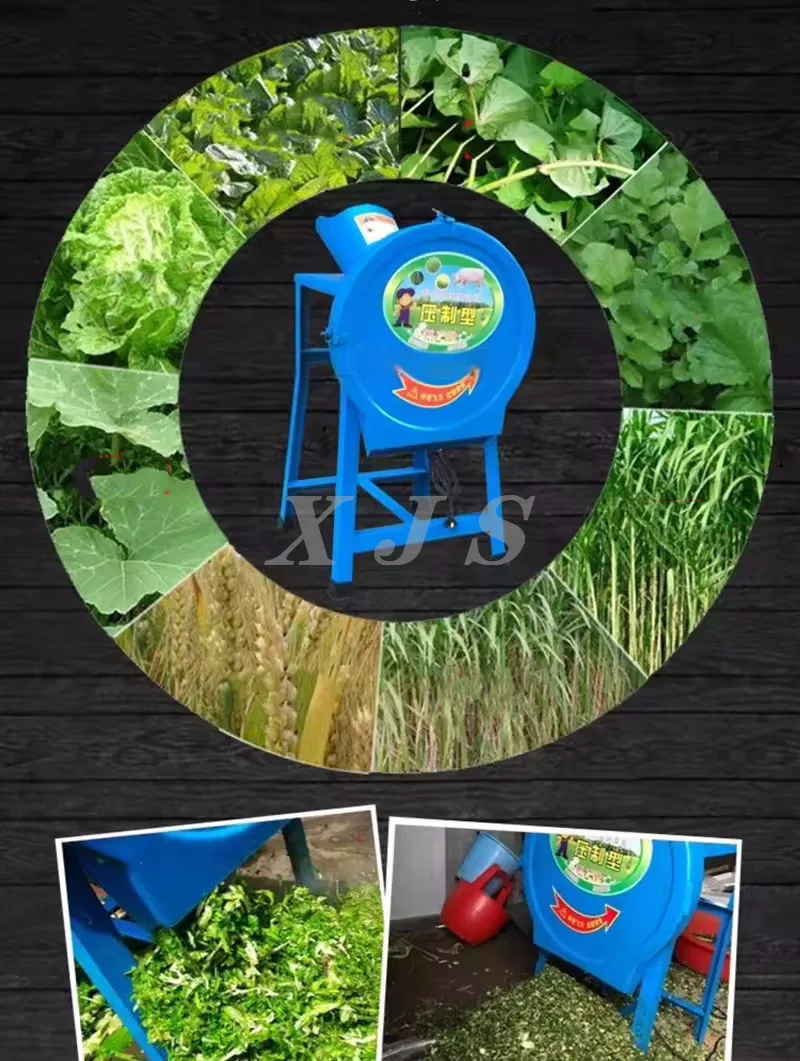 Hay Forage Chopper Small Chaff Cutter Machine Mini Grass Crusher Machine