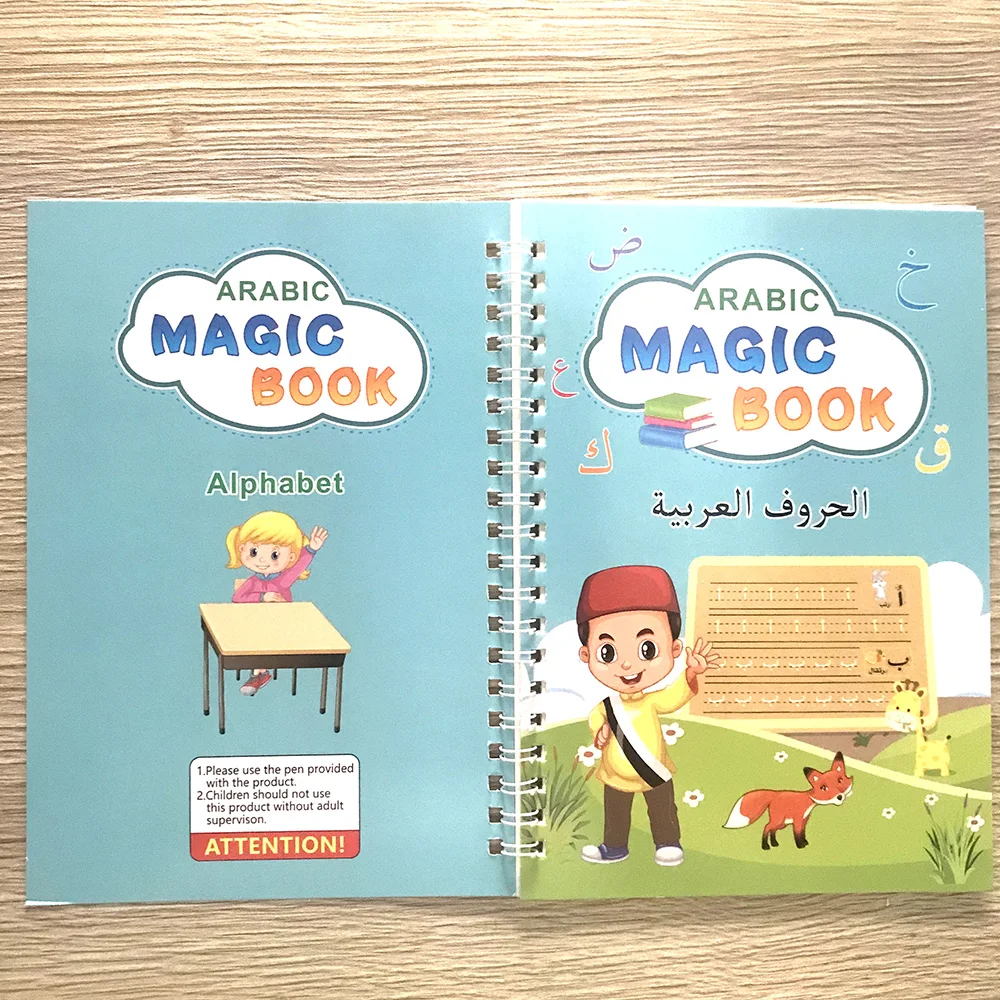 Alphabet Book Handwriting Calligraphy Notebook Sank Magic Practice Arabic Copybook for Kids
