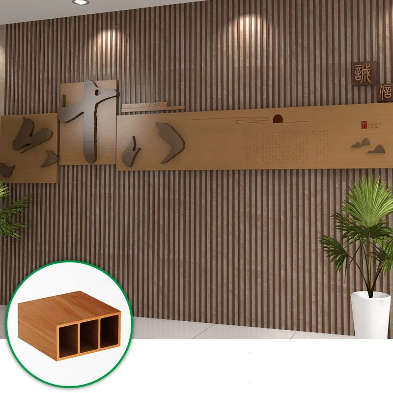 Easily Install Wpc Ceiling Panel Composite Wood Plastic Hollow Square Wpc Batten Timber