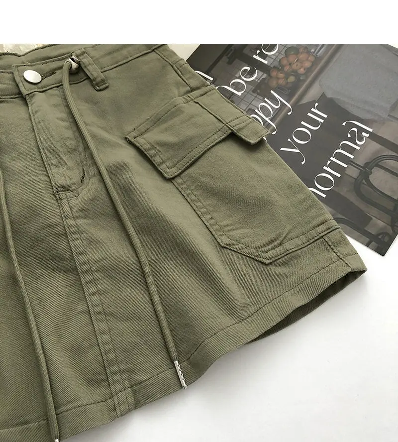 Casual Hight Waist Streetwear Cargo Mini Skirts Women Harajuku Vintage Y2k 90s Sexy Clubwear 3126