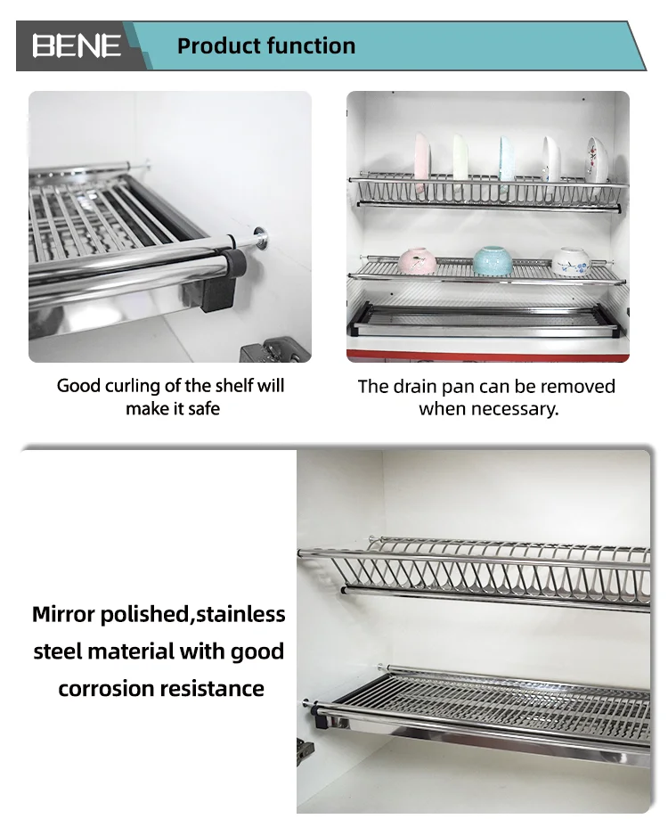 Oem Commercial Kitchen Storage Detachable Dish Drying Rack Drainer