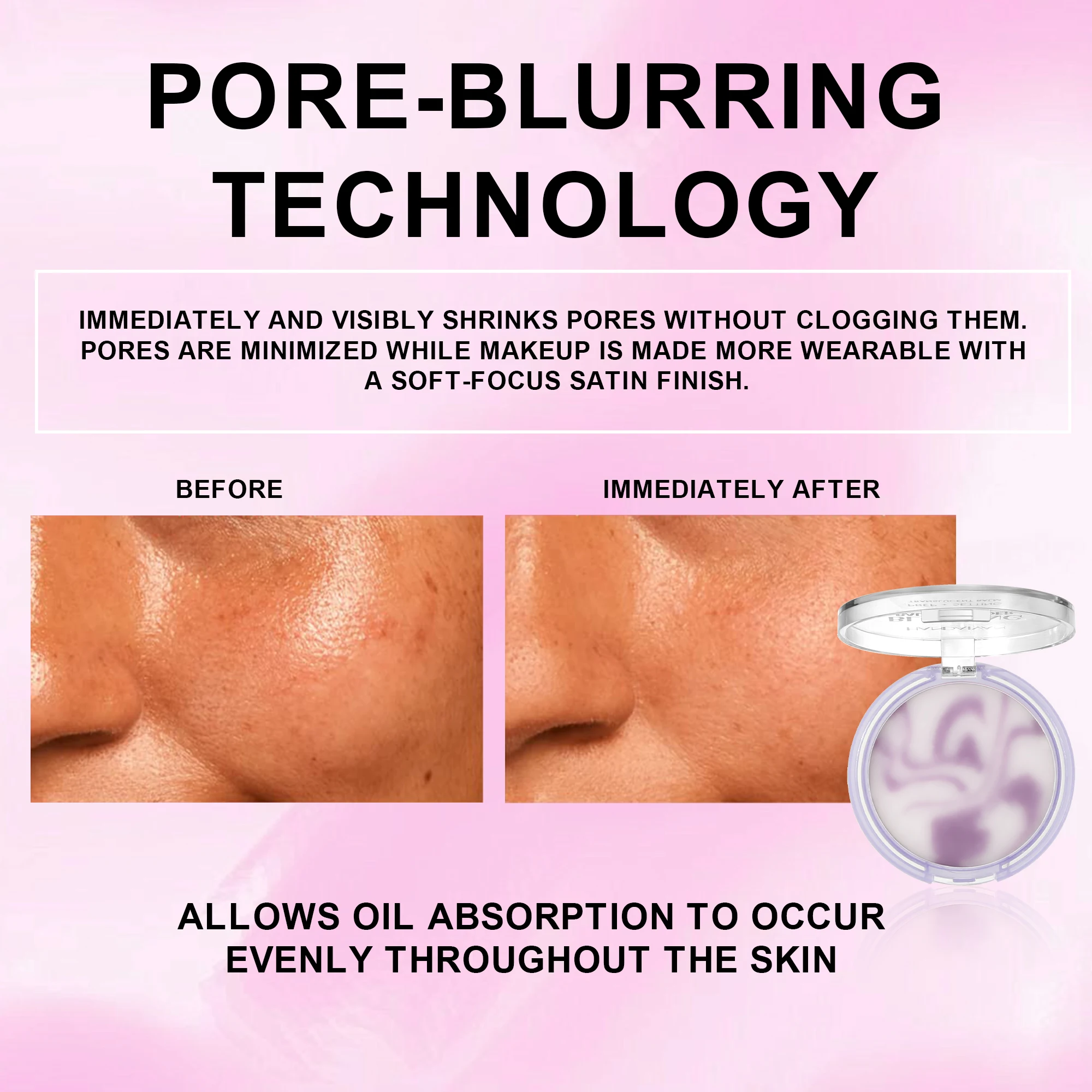 HANDAIYAN Blurring Balm Powder Setting Translucent Ointment Balm Shine Free Finish Long-Lasting Oil Control Hydration Makeup