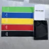 Serie de colores, etiqueta con número de libra, bolsa de tela