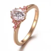Anillo de moissanita de oro macizo de 18 quilates auténtico