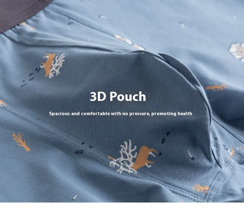 New Arrival Men's Underwear Breathable  Antibacterial Cotton Men's Boxer Briefs Cotton Men's Underpants Custom OEM Supplier