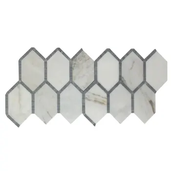Modern Calacatta Venatina White Stone Hexagon Marble Mosaic Tile,Tile Mosaic,Wall Mosaic Tile
