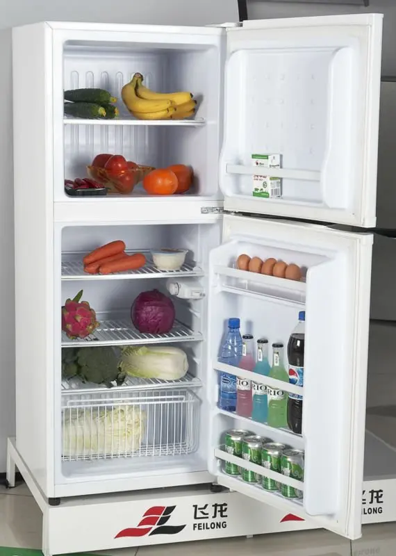 Bcd112 Double Door Refrigerators Top Freeze Fridge Hot Sale Home