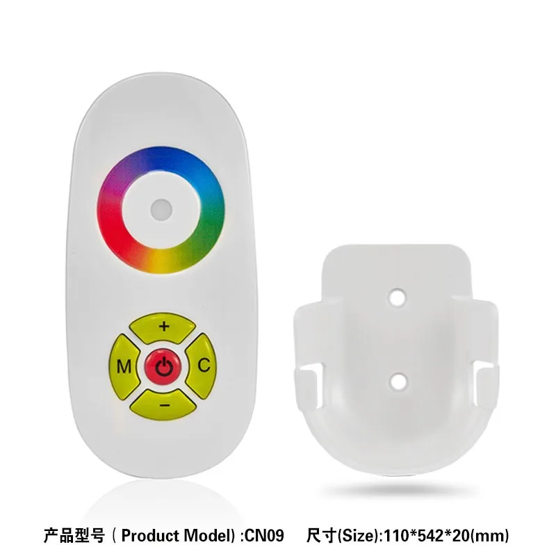 Mini RF Wireless LED Touch Remote Controller  Plastic Enclosure RGB Dimmer Controller Shell for Single Color Light Strip