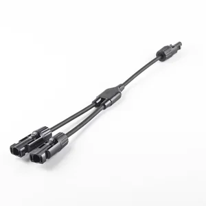 Wholesale Waterproof Male to 2 Female PV Solar MC Connector Y Branch Extension Power Adapter Cable Wire for Solar Panel