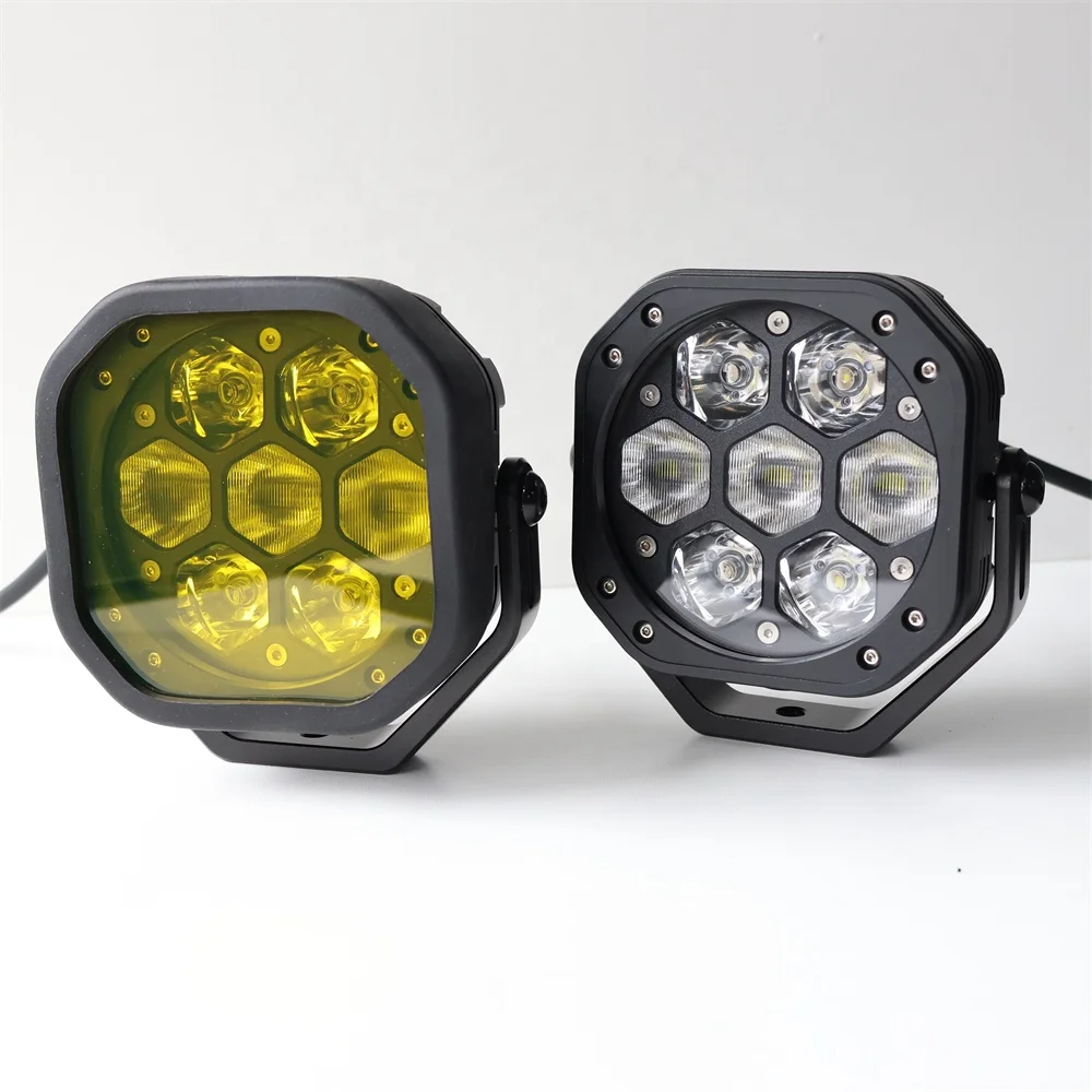 TIYPEOR Universal Spotlight Motorcycle Auxiliary Fog Driving Brighter CNC Aluminum IP68Waterproof LED Light for Off-Road ATV UTV