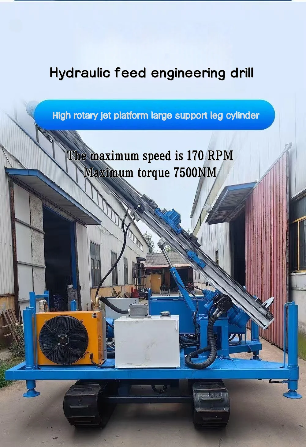 New Construction GUOXIN Diesel Friction Bolt Rotary Drilling Rig Max ...