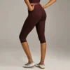 leggings capri rosso scuro