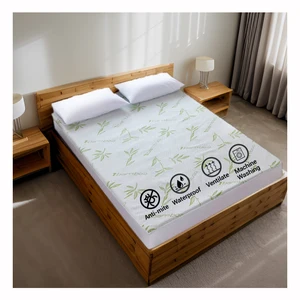 Bamboo Anti Dust Mite Wholesale Hotel Single Bed Protector Cover Waterproof Mattress Protector Cover