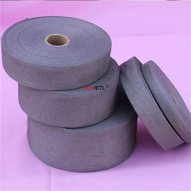 1200 Degrees Heat Resistant Webbing Anti-static Strap 316L Stainless Steel Ribbon Conductive Ribbon