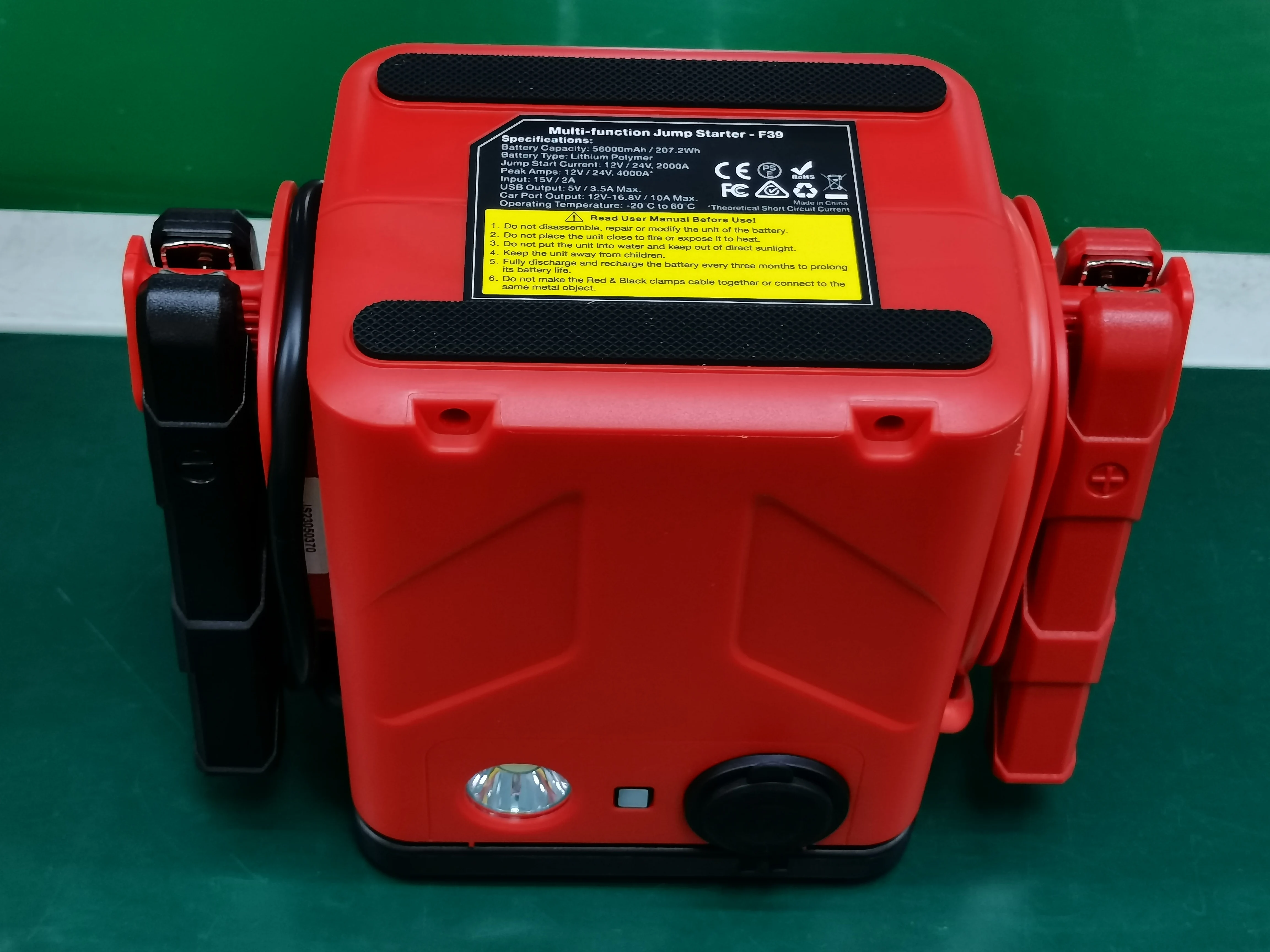 Upgraded 42000mah Car Jump Starter 12v/24v Peak Current 4000a Booster