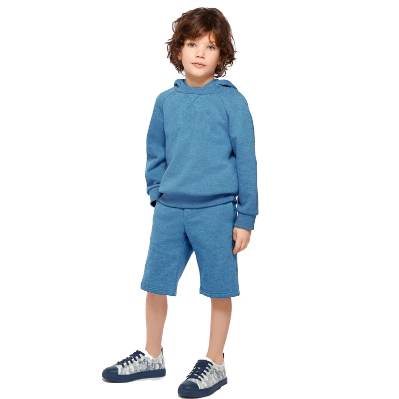Professional Children Clothing Manufacturer 100%Cotton Heavy Fleece Boys Sweat Pants and Hoodies Custom Logo Kids Hoodies Set