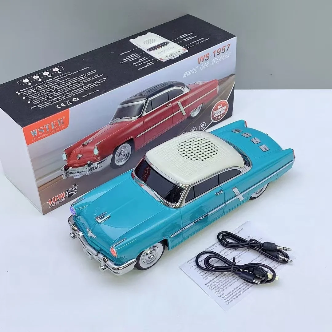 WS-1957 Bluetooth クラシックラジオ スピーカー ポータブル音楽プレーヤー