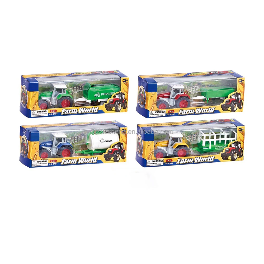 Cheap 4 Style Metal Tractor Farm Toys Sliding Farmer Trailer
