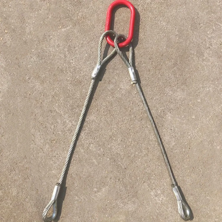 Pressed Steel Wire Rope With Thimble Eye Wire Rope Sling - Buy Wire ...