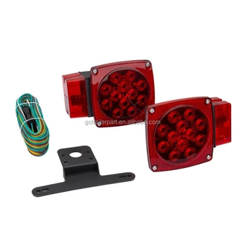 12V LED Trailer Light Kit CE Certified Utility Trailer Lights for Boat Submersible RV Car with Wire Harness Wafer LED Waterproof