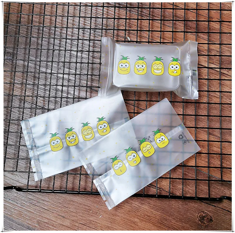 Morsun 100pcs Pineapple Cake Plastic Bags Chocolate Dessert Nougat