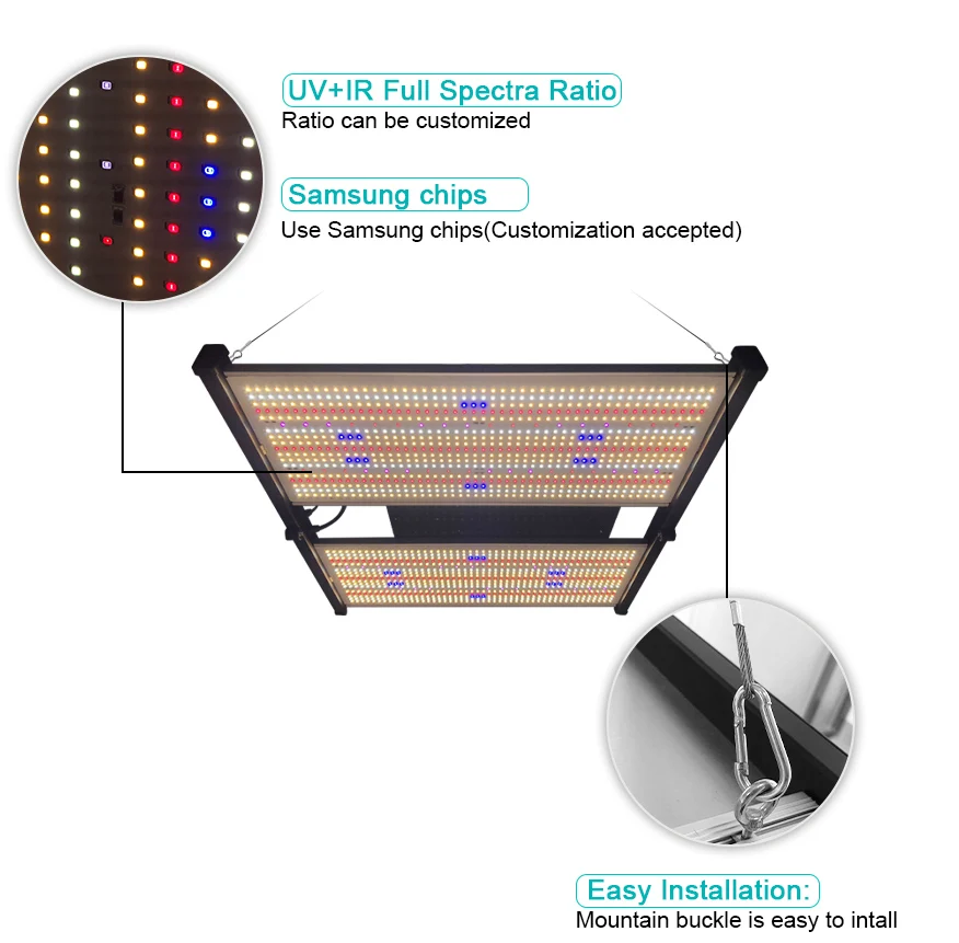 Factory Direct 480w Full Spectrum Led Grow Light Quantum Blue Red For