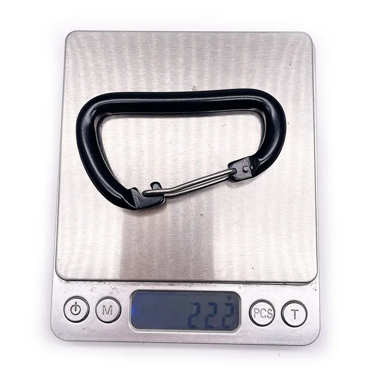 Aluminum D Shape Safety Carabiner Custom Logo Custom Color Snap Hook