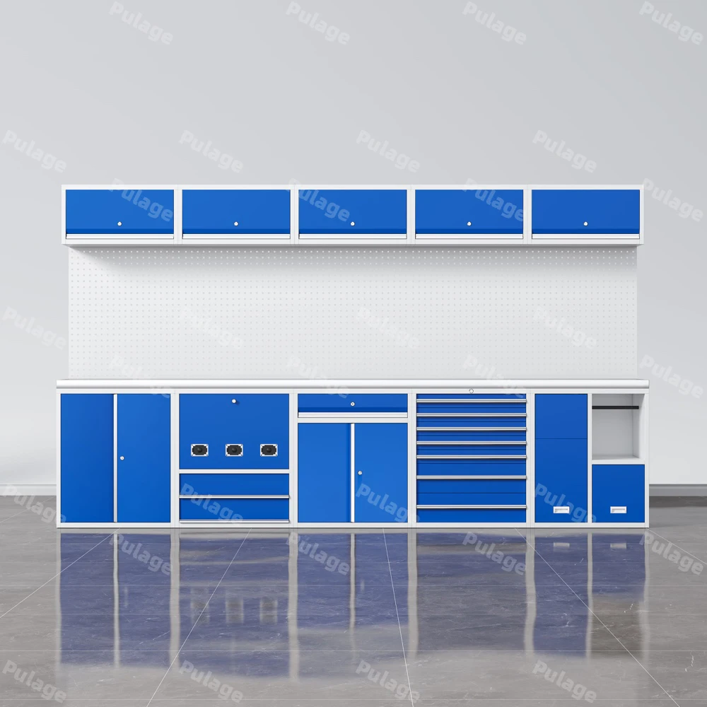 Factory Customized 5 Unit Tool Cabinet | Modular Combined Steel Workbench System