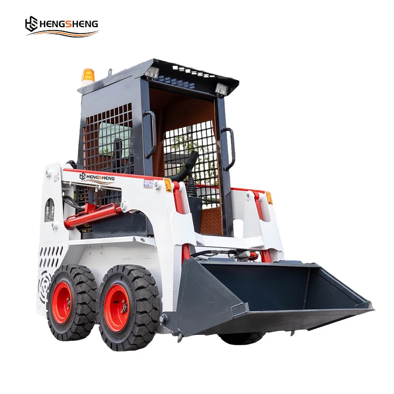HS-L25 Wheel Skid Steer Loader with Cab, 3050mm Operating Height, Compact Design for Small Spaces and Construction Work