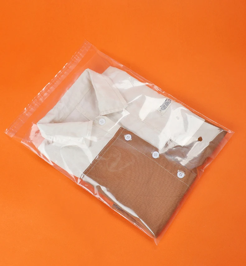 Factory Clear Plastic With Custom Logo Self-Adhesive Seal Valve Resealable Industrial Use Opp Packaging Bags For Clothes