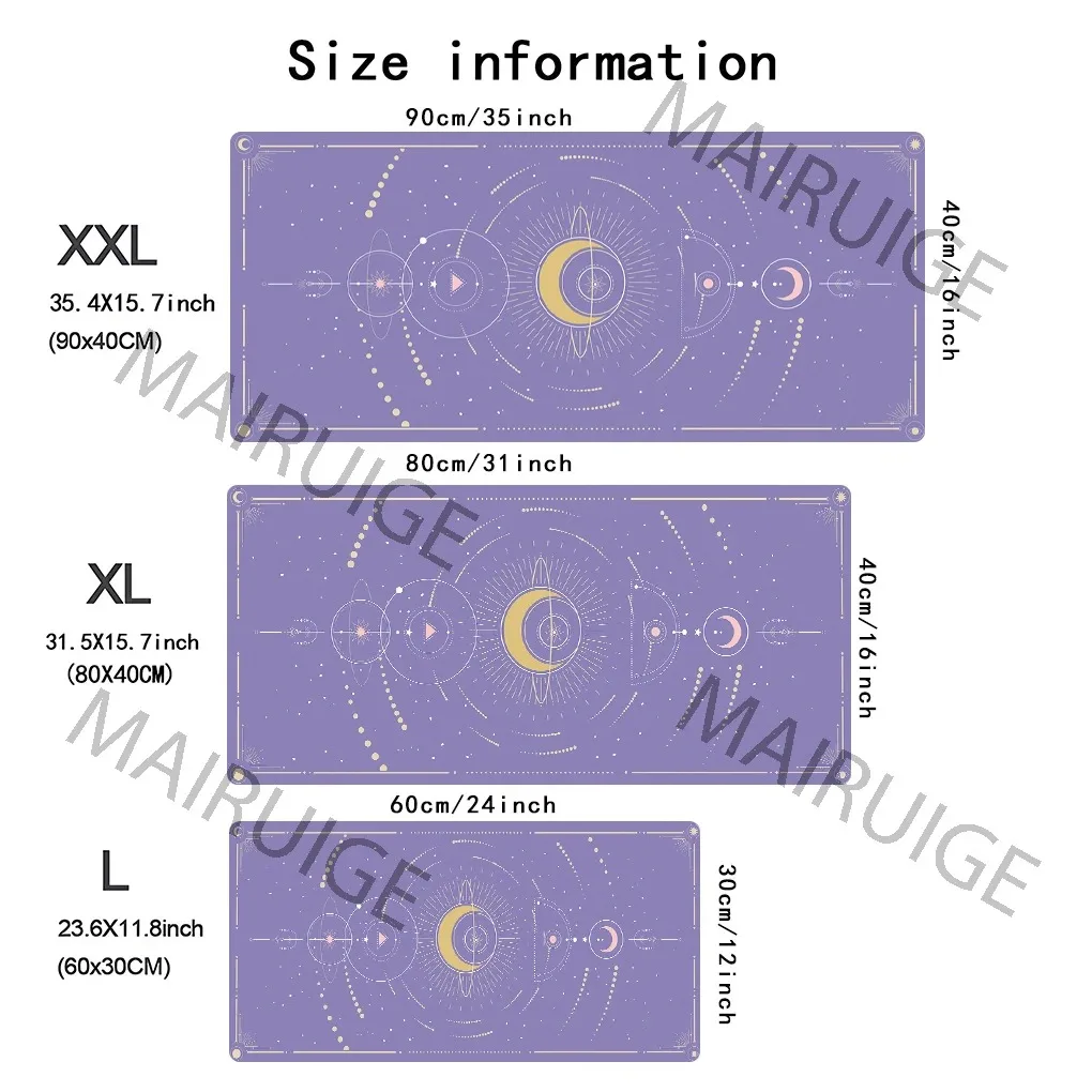 Moon and Stars Fantasy-themed Stylish Cool PC Gaming Mouse Pads Gamer Mats Teclado Pad M aperçu 24