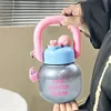 Double Drink - Silver Pink Handle Pot