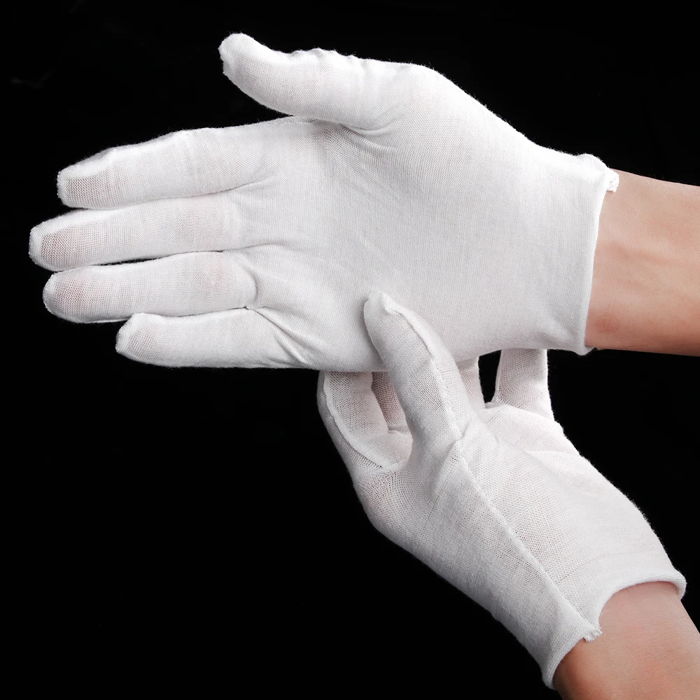 Competitive price 25KG/pack Extra Thick Lycra Gloves Durable White Gloves Machine-Made Cotton Gloves For Working