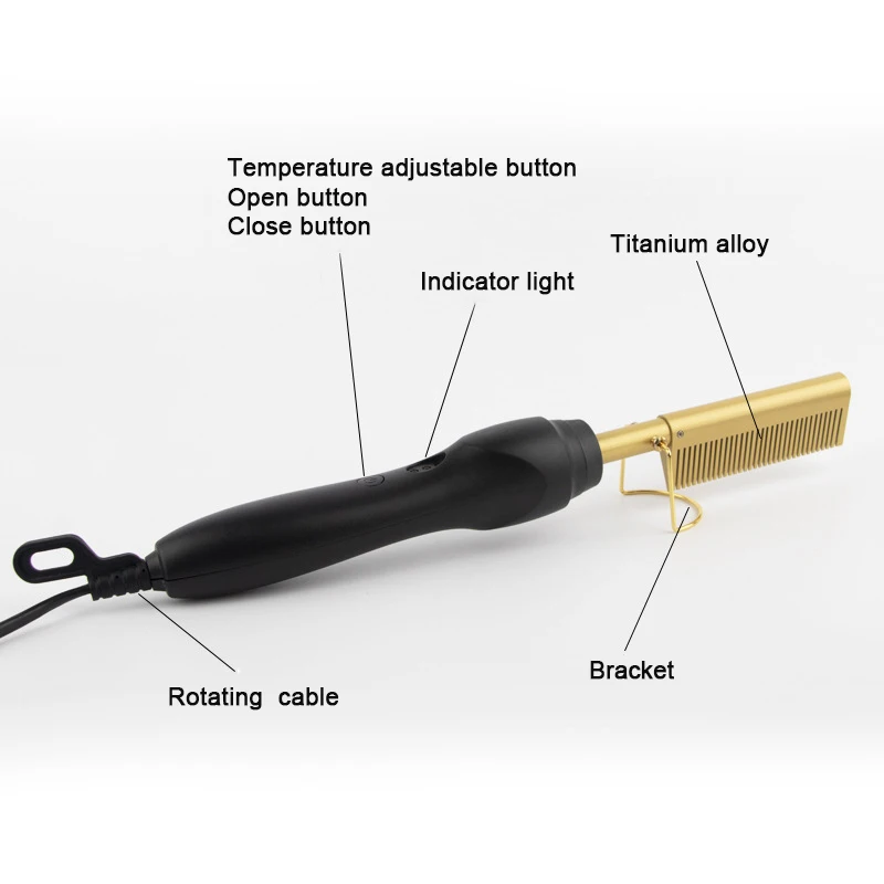 Alisador de Cabelo em Linha Modelador de Cabelo Plana Ferros Alisamento Escova Quente Aquecimento Pente Reta Estilor Ondulação Ferro 97 High Quality Beleza e saúde