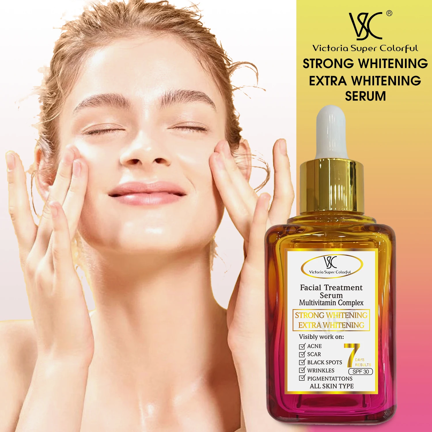 OEM Top Beauty Facial Kojic Acid Multivitamin Complex Serum