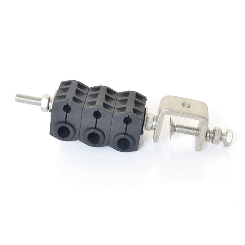 Telecom Installation Material 5MM 7MM Fiber Cable Hanger Feeder Clamp
