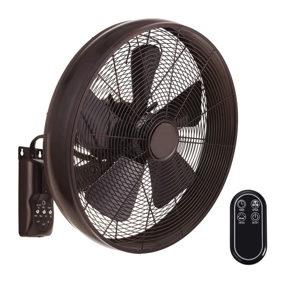 Lucci air 213125 - Wand Ventilator BREEZE 55W/230V zwart/bruin AB