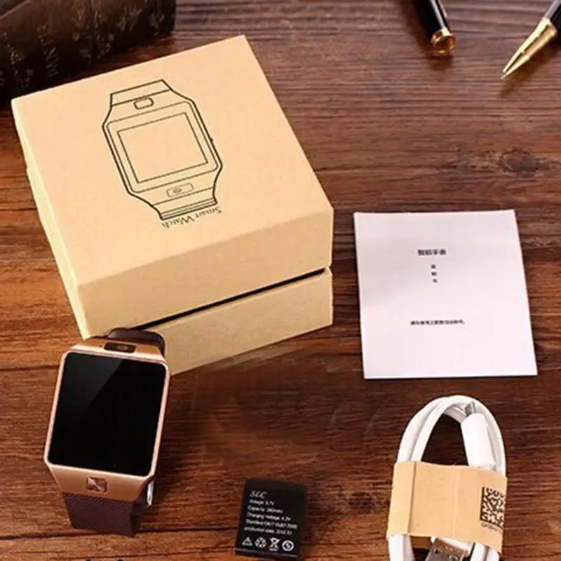 DZ09 Fitness Activity Tracker Smart Watch Camera Answer Call Function TFT Display Square SIM TF Card Slot for Sports Smartwatch