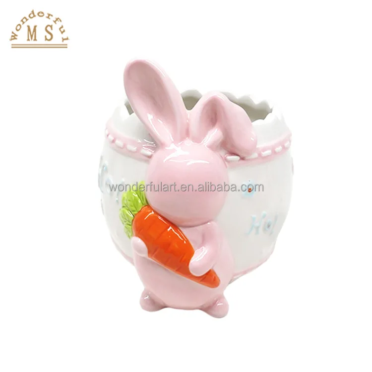 Vegetable Radish Carrot Rabbit Shape Holders 3d Style Kitchen Ceramic Tableware handle kitchenware for Easter Day