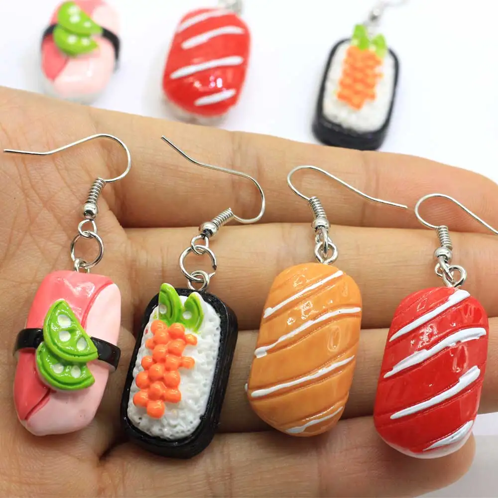 Sushi Earrings Stud Earrings Post Sushi Jewelry Sushi Accessories California Roll Japanese Food Miniature Food Foodie Kawaii Sushi Gift Idea