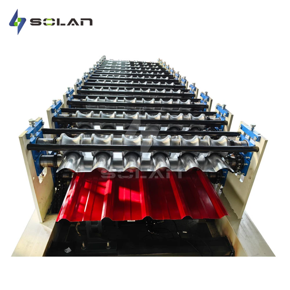 Full Automatic Double Layer Corrugated Roof IBR Trapezoidal Roof Roll Forming Machine