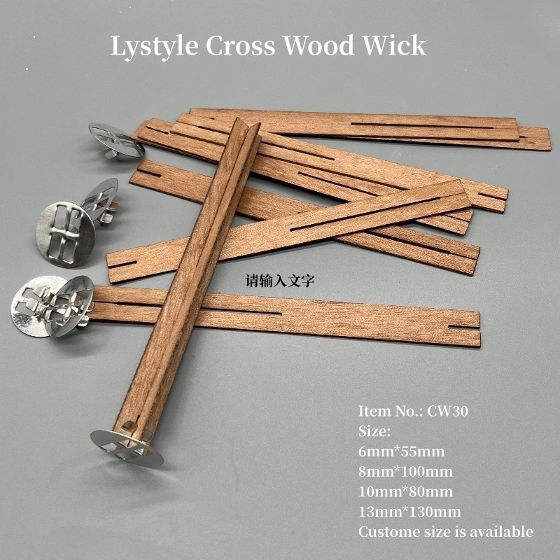 Natural Crackling Crossed Wooden Wick Customize Scented Candle Making ...