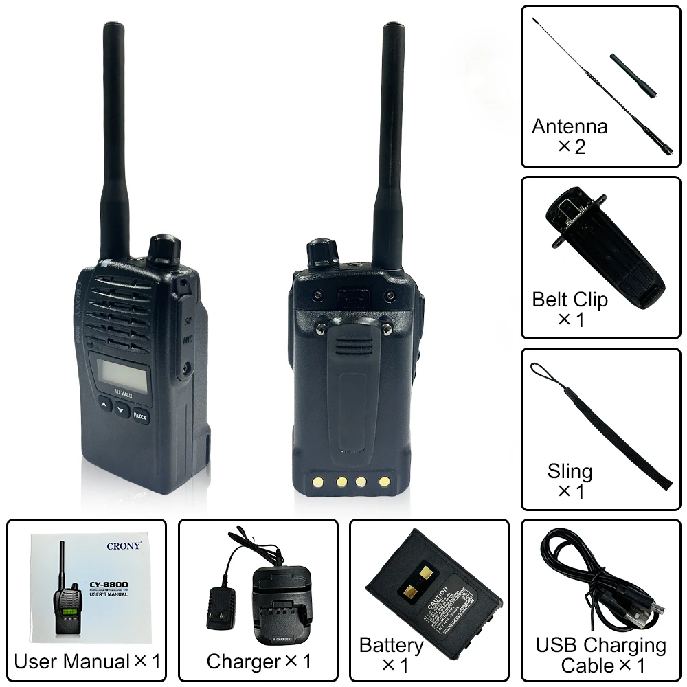 高品質10W出力VOXコントロールType-C急速充電2ウェイ無線FM