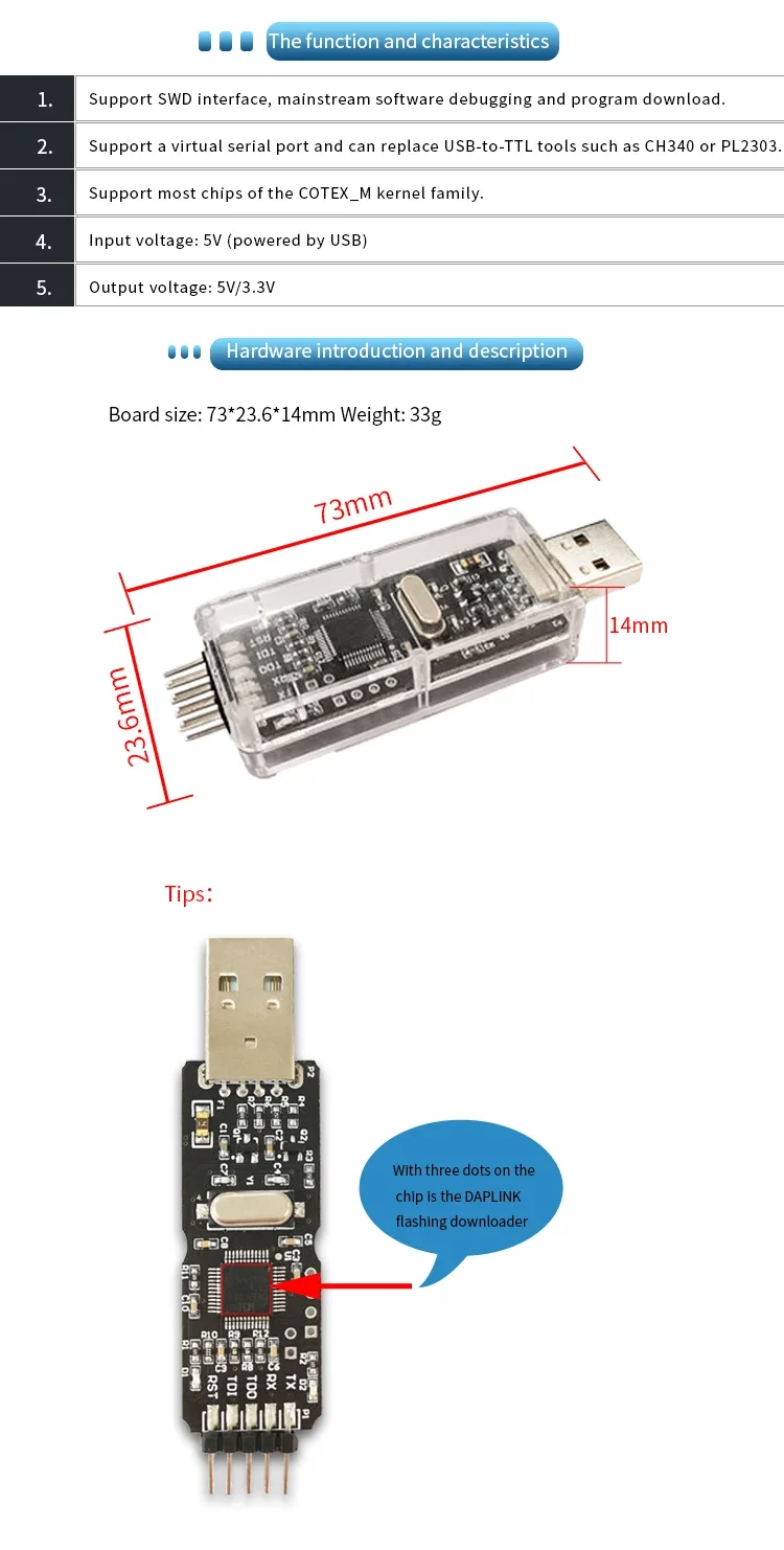 Daplink cmsis dap open source replace jlink stlink