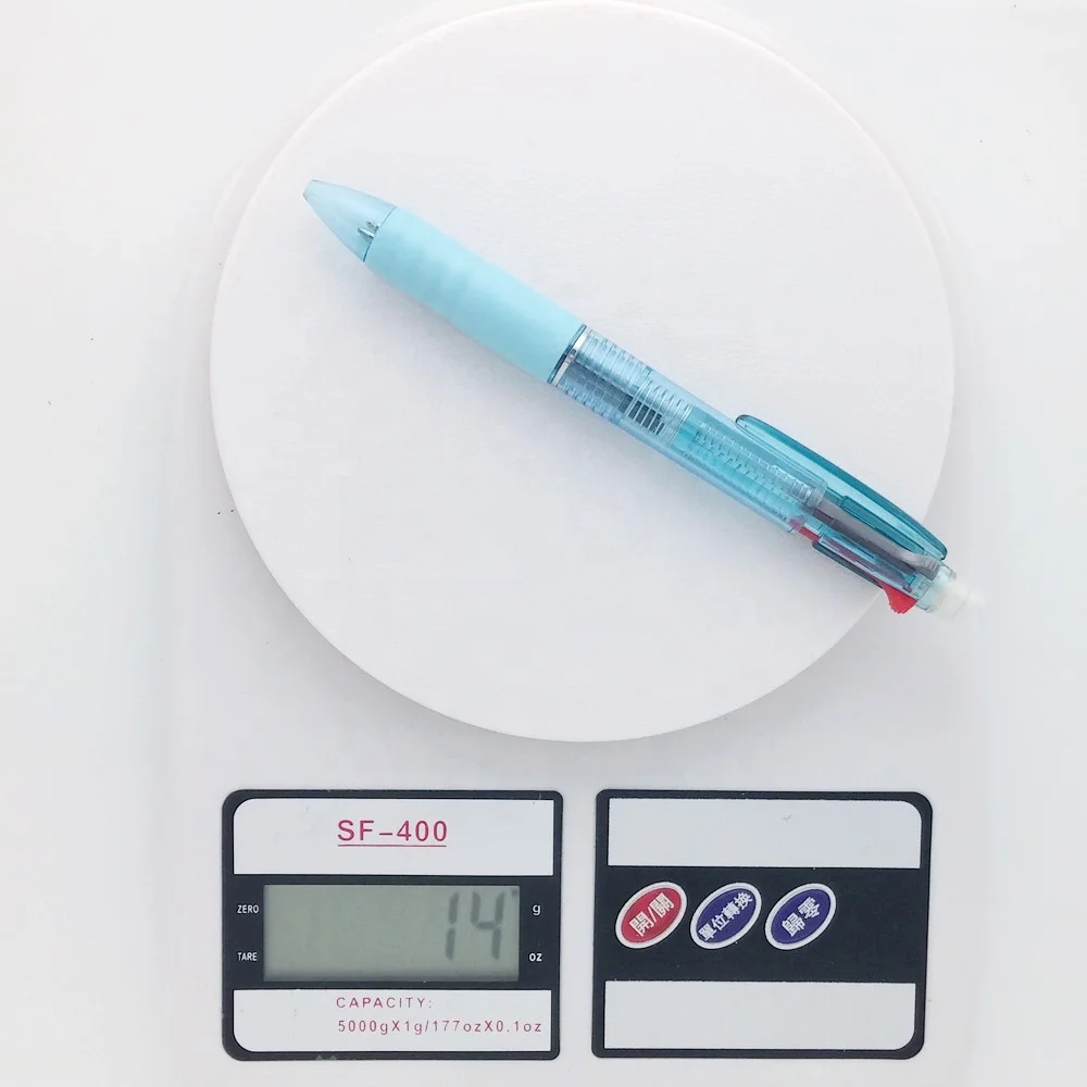 2+1 LOGO Custom 3 in 1 Multi Color Promotional Oil Ink 2 Color Ball Pen with  Pencil and Eraser