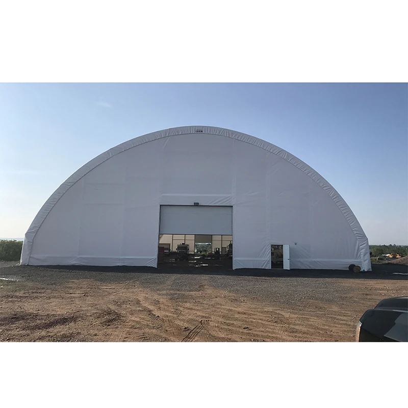 PVC Fabric Tensioned Double Truss Steel Frame Storage Industrial Savings   Aircraft  Hangar Tent