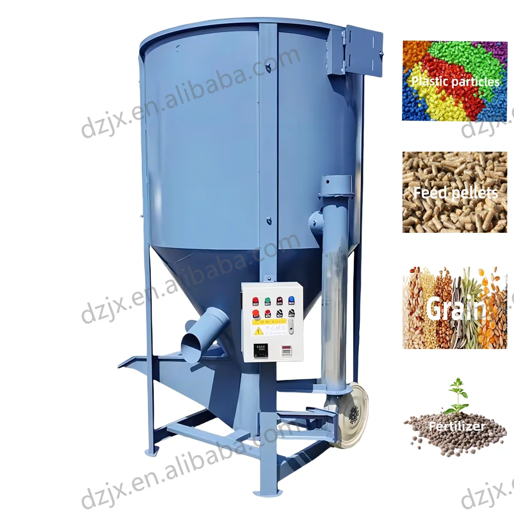 DZJX Pvc & Pu Mixing Machine Vertical Edta Organic Fertilizer Mixer for Mushroom 500 Litres 2 Ton
