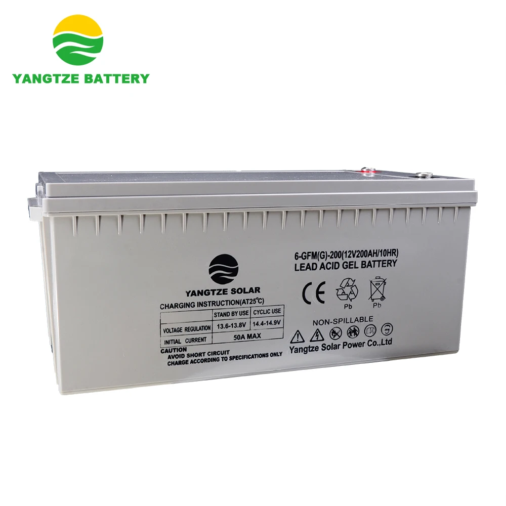 Yangtze solar 12v 200ah lead acid gel batteries