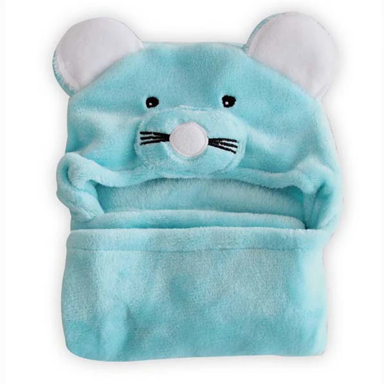 Детское Пеленальное Одеяло с капюшоном и мультяшными